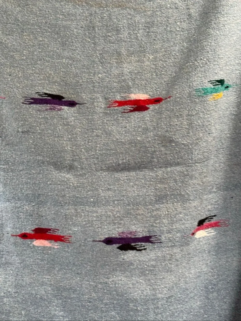Mexico Mexican hand woven thunderbird throw blanket 72x44